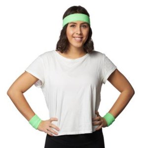 80s Sweatband Set |Neon Green