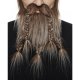 Braided Beard and Moustache | Brown and White