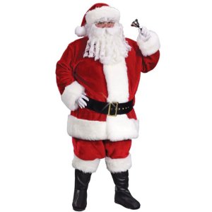 Regency Plush Crimson Santa Suit | Plus