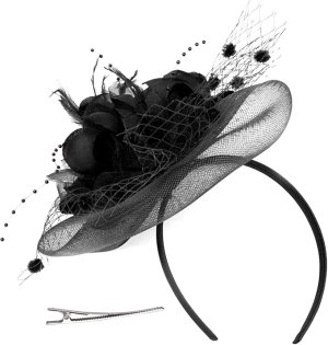 Fancy Black Fascinator