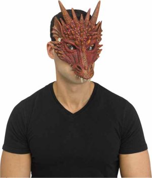 Red Fire Dragon Mask