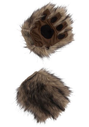 Brown Animal Paw Gloves