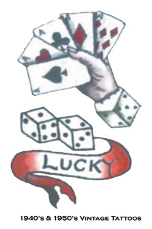 Vintage Tattoos Lucky Dice