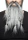 Braided Beard and Moustache | Grey and Black