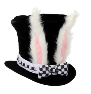 Alice in Wonderland White Rabbit Topper Plush Hat