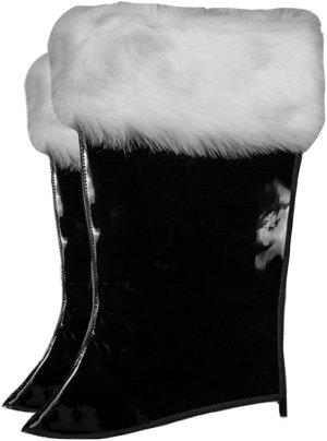 Patent Leather Santa Boot Covers