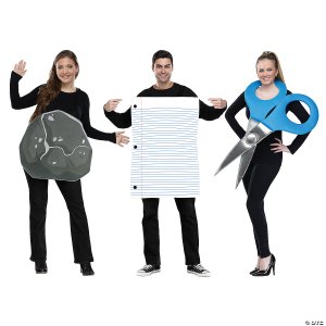 Rock, Paper, Scissors 3 Piece Group Costume