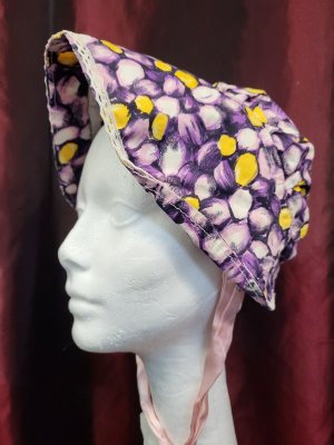 Purple Floral Bonnet