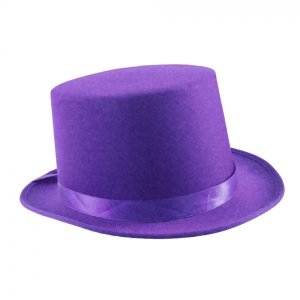 Satin Sleek Top Hat | Purple