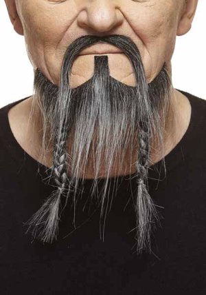 Viking Beard and Moustache | Black and Grey