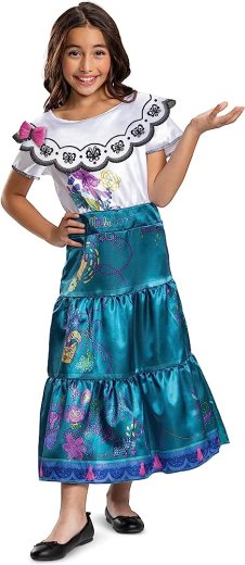 Disney Encanto Movie Mirabel Dress Costume For Girls- Fits Sizes 4