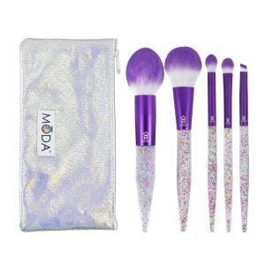 MODA 6 pc. Professional Brush Set Glitter Bomb