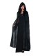 Long Black Hooded Cloak