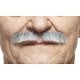 Gangster Moustache | White and Grey