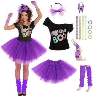 80\'s Tutu Chick Purple | Medium