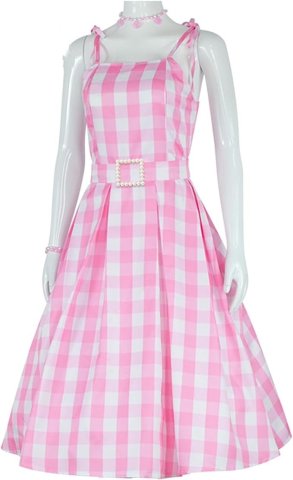 Pink Plaid Barbie Doll | Large