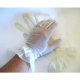 White Frilly Gloves