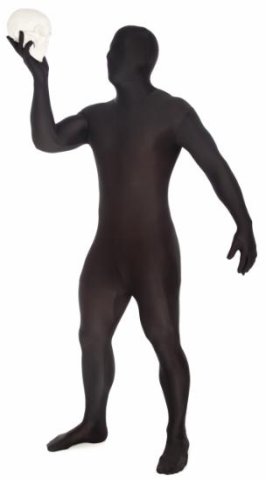 Morphsuit Adult Black Extra Large