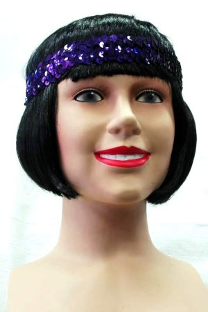 Sequin Flapper Headpiece Blue