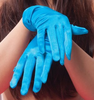 Short Dress Gloves | Blue