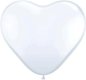 Qualatex 6 inch | White Hearts