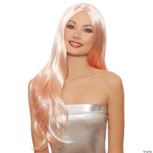 Long Straight Layered Wig | Rose Gold