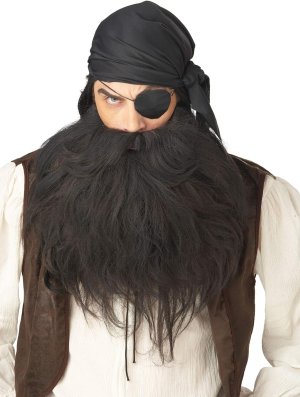 Pirate Beard and Moustache | Black