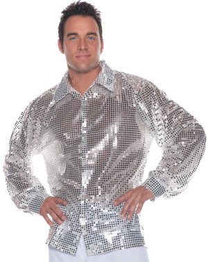 Silver Sequin Shirt | X-Large