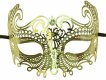Metal Mask with Diamond Laser Cut | Gold