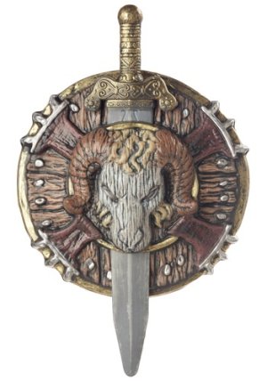 Barbarian Combat Shield and Sword