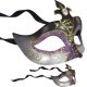 Purple and Gold Half Mask