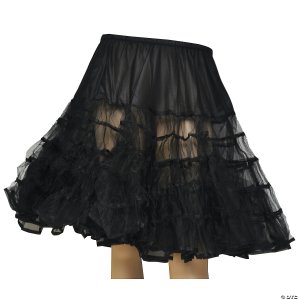 Knee length Petticoat | Black