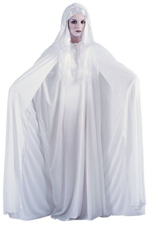 Long Hooded Cape | White