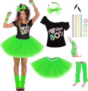 80\'s Tutu Chick Green | Large