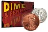 Dime and Penny With Bang Ring