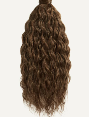 Curly Fall Ponytail Clip | Dark Brown