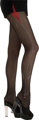 Zipper Print Tights