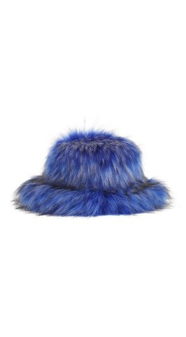 Blue Fur Bucket Hat