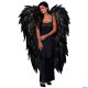 Full Length Featherless Black Angel Wings