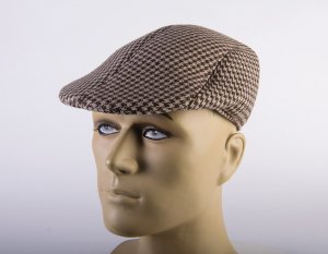 1920s Checkered Newsboy cap