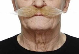 The Player Moustache | Blonde and White