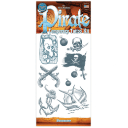 Pirate Buccaneer Temporary Tattoo Kit