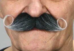 Mustache Black Grey