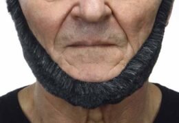Jawline Beard - Black with grey