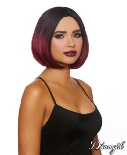Ombré Bob Wig - Black/Burgandy