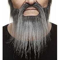 Mr. Natural Beard and Moustache | Black and Grey