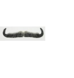 Natural Handlebar Moustache | Grey