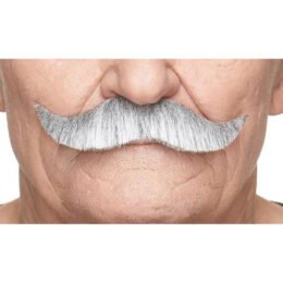 Gentlemen Moustache | White and Grey