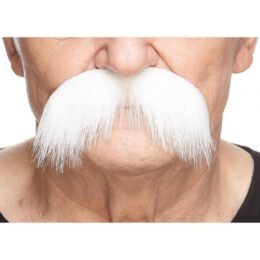 Bushy Walrus Moustache | White
