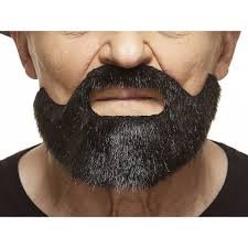 Short Beard Moustache Set | Black